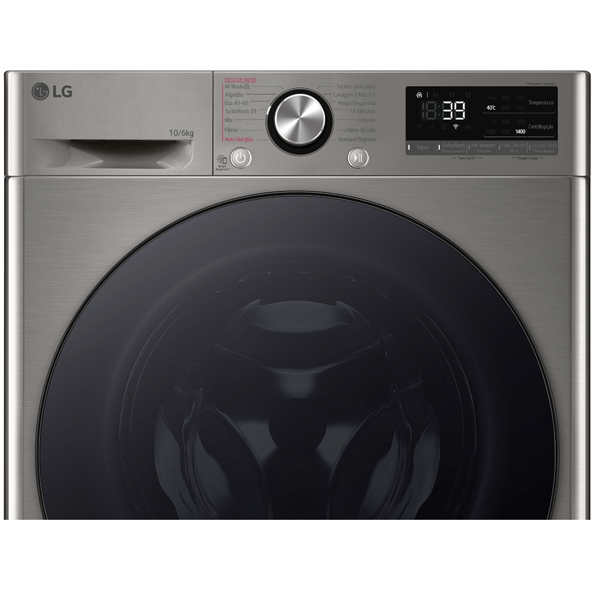 MÁQUINA DE LAVAR E SECAR ROUPA LG - F4DR7010SGS