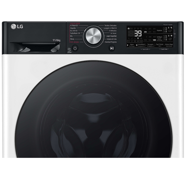 MÁQUINA DE LAVAR E SECAR ROUPA LG - F4DR7511SGH